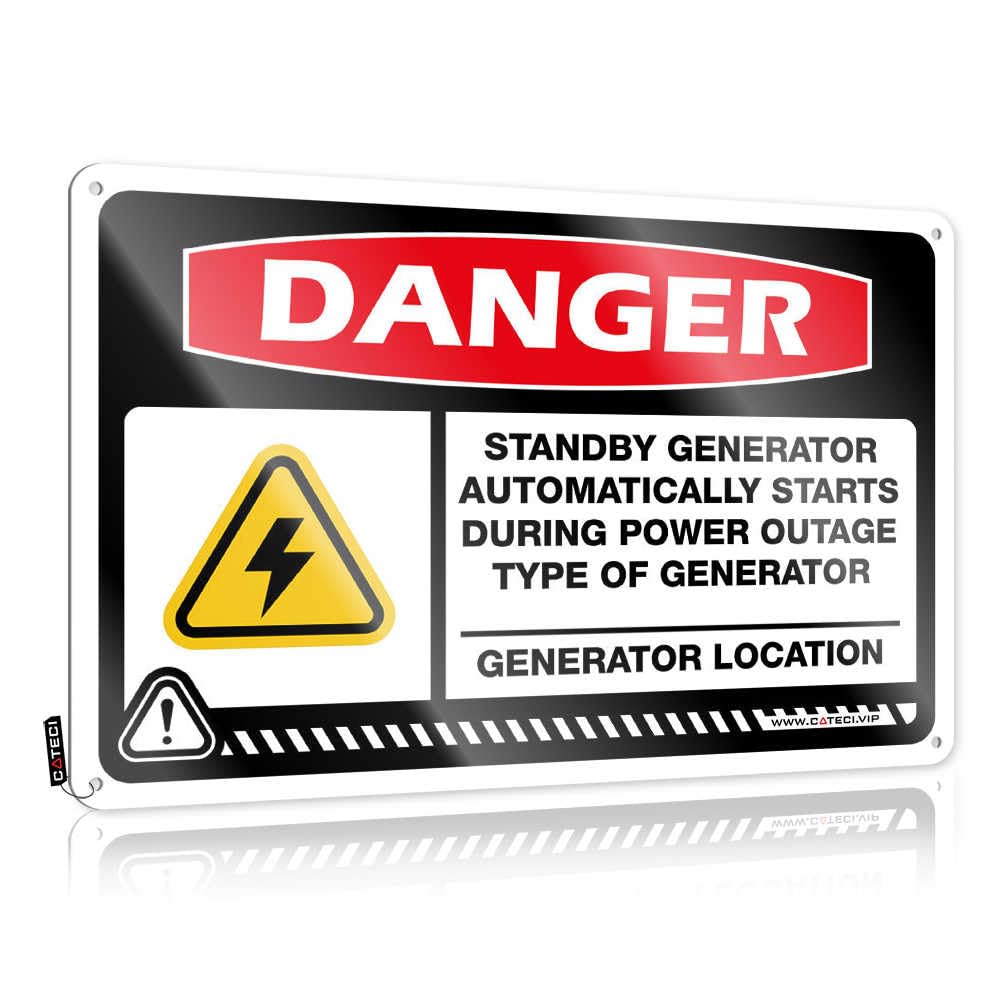 Bar For Man Cave Danger Standby Generator Automatically Tin Sign Signs For Man Cave Hot Beer Tin Sign(30X40CM)