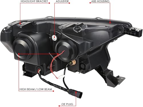 Miniatura 5 de DNA MOTORING HL-LB2-FR19-LED-CH-CL1 LED DRL Proyector de señal de giro secuencial compatible con Ranger Lariat 2019-2023, lente cromo/transparente