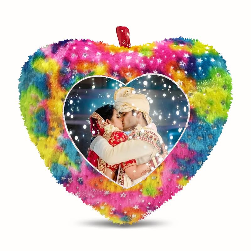 Fur Personalized Gift Photo Cushion for Boyfriend Girlfriend Husband Wife on Occasions Valentine's Day Birthday Anniversary Special Love Gift Heart 15x17 inch, Multi (PC100)-image-42