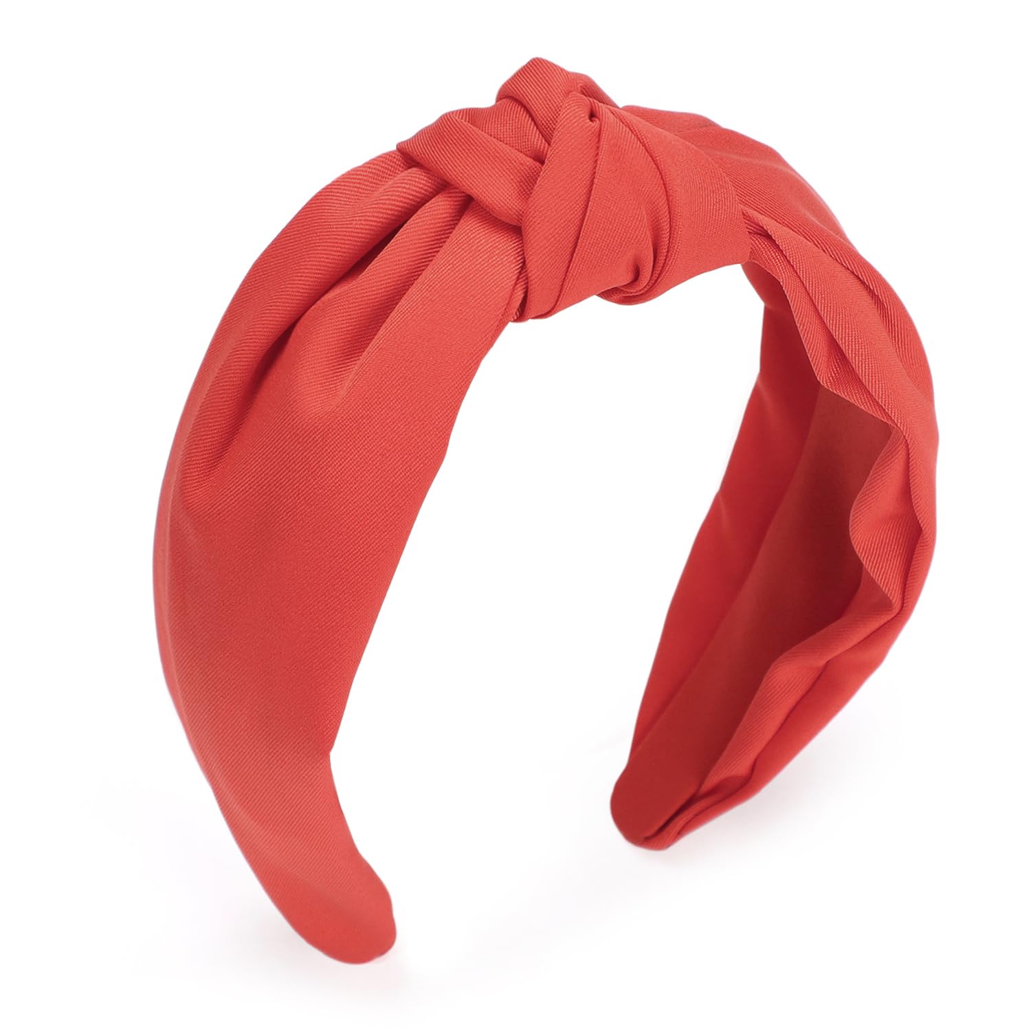 EtercycleHeadband for Women, Knotted Wide Headband, Yoga Hair Band Fashion Elastic Hair Accessories for Women (Red)