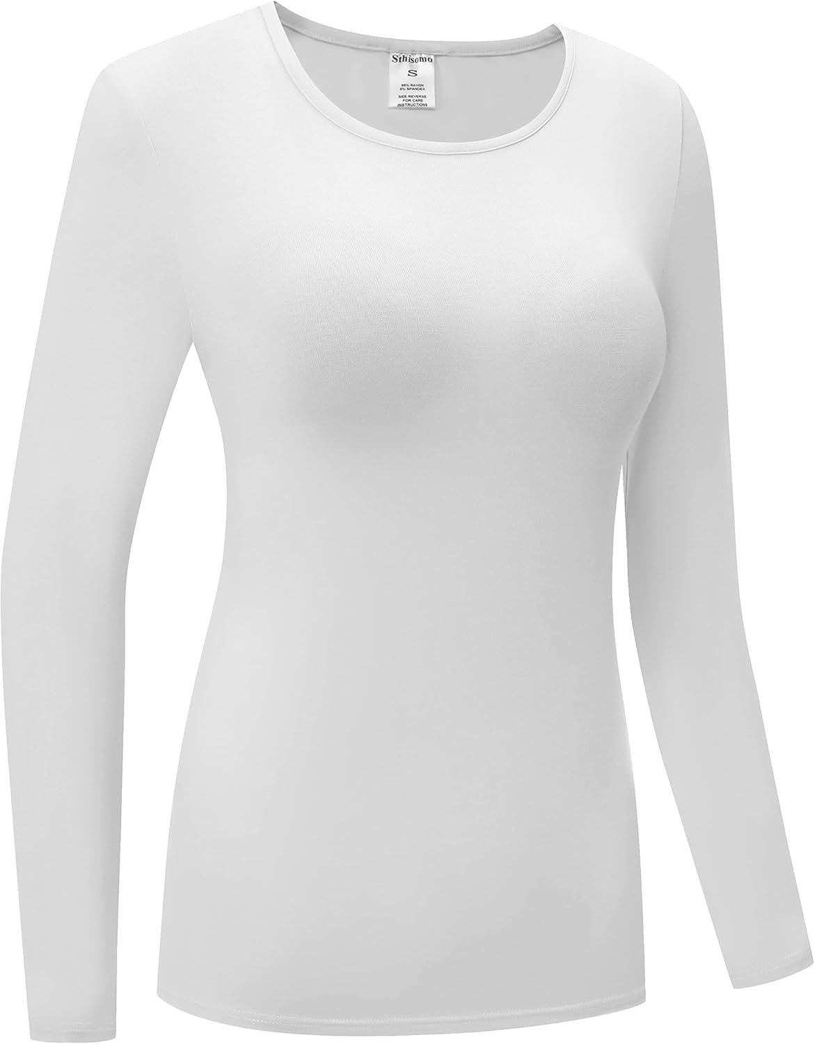 Women's Long Sleeve T-Shirts Basic Crew Neck Shirts - Image 3