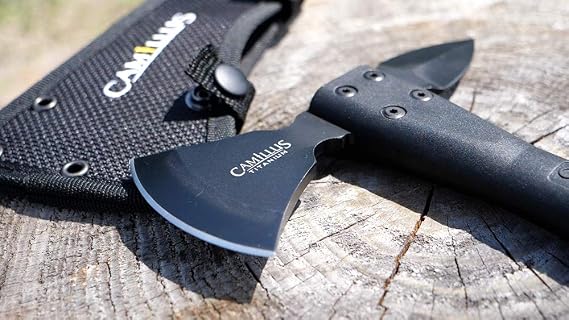 Camillus Ravenous, 13.5-inch Tomahawk with Sheath, Black