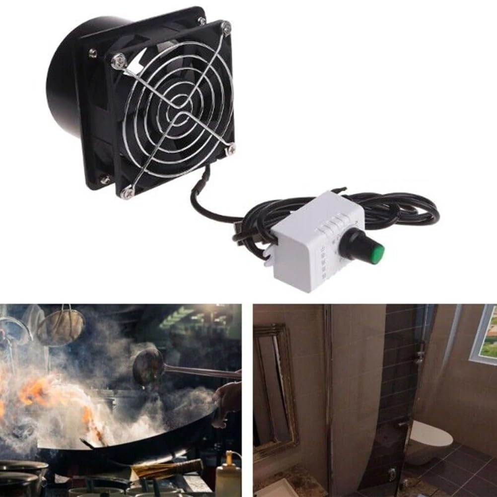 Ventilador de escape USB compacto diseñado para cocinas Ajustes de velocidad ajustables para un flujo de aire óptimo (B)