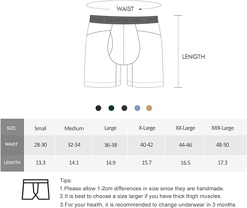 Miniatura 6 de BAMBOO COOL Men's Boxer Briefs Man Boxer Comfortable Breathable Bamboo Viscose Underwear for Men 3 Pack