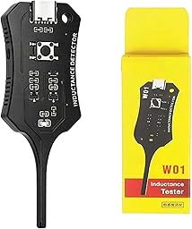 Type-C Inductor Tester, Coil Detection Tool for Circuit Board Repair, Electromagnetic Inductance Tester for Phone and PC Motherboard Troubleshooting (Black)