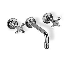 1890S CONCEALED WALL MOUNT FAUCET NO WASTE COMPRESSION Inca Brass