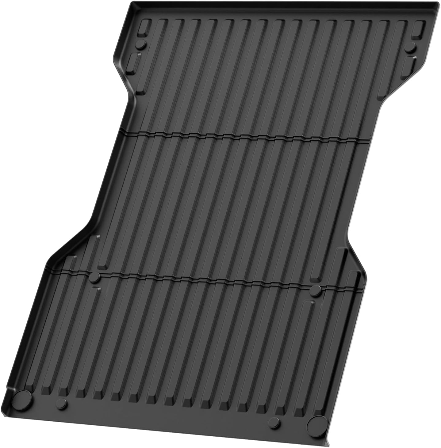 IKON MOTORSPORTS TPE Truck Bed Mat, Compatible with 2024 Toyota Tacoma 6Ft Bed, Custom Fit All Weather Heavy Duty 3D Rear Cargo Trunk Tray Protector Liner 1PC, Black