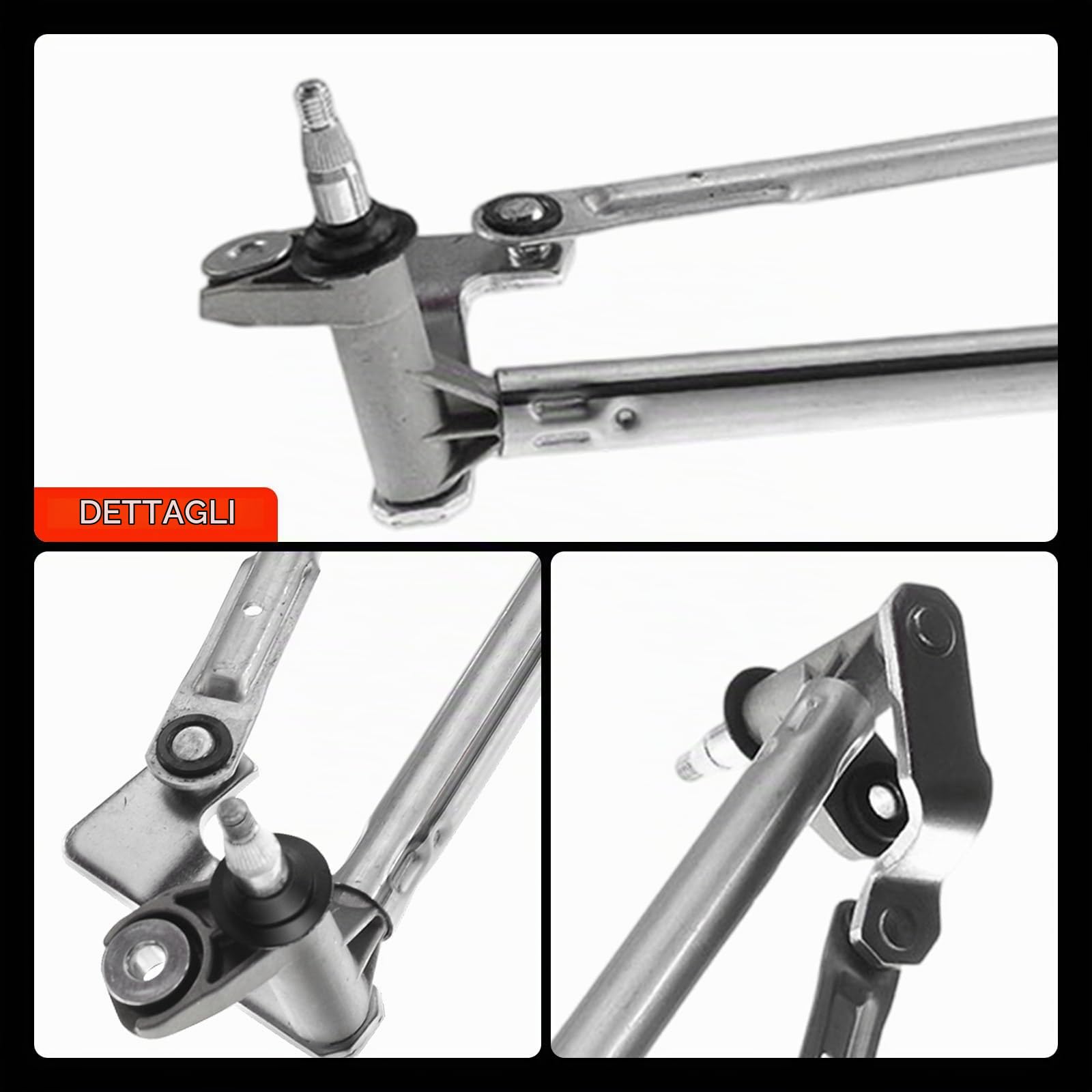 Frankberg Meccanismo tergicristallo senza motore 6Q1955601 | Compatibile con: polo 9N ,Polo Berlina 9A2 9A4 9A6 9N2