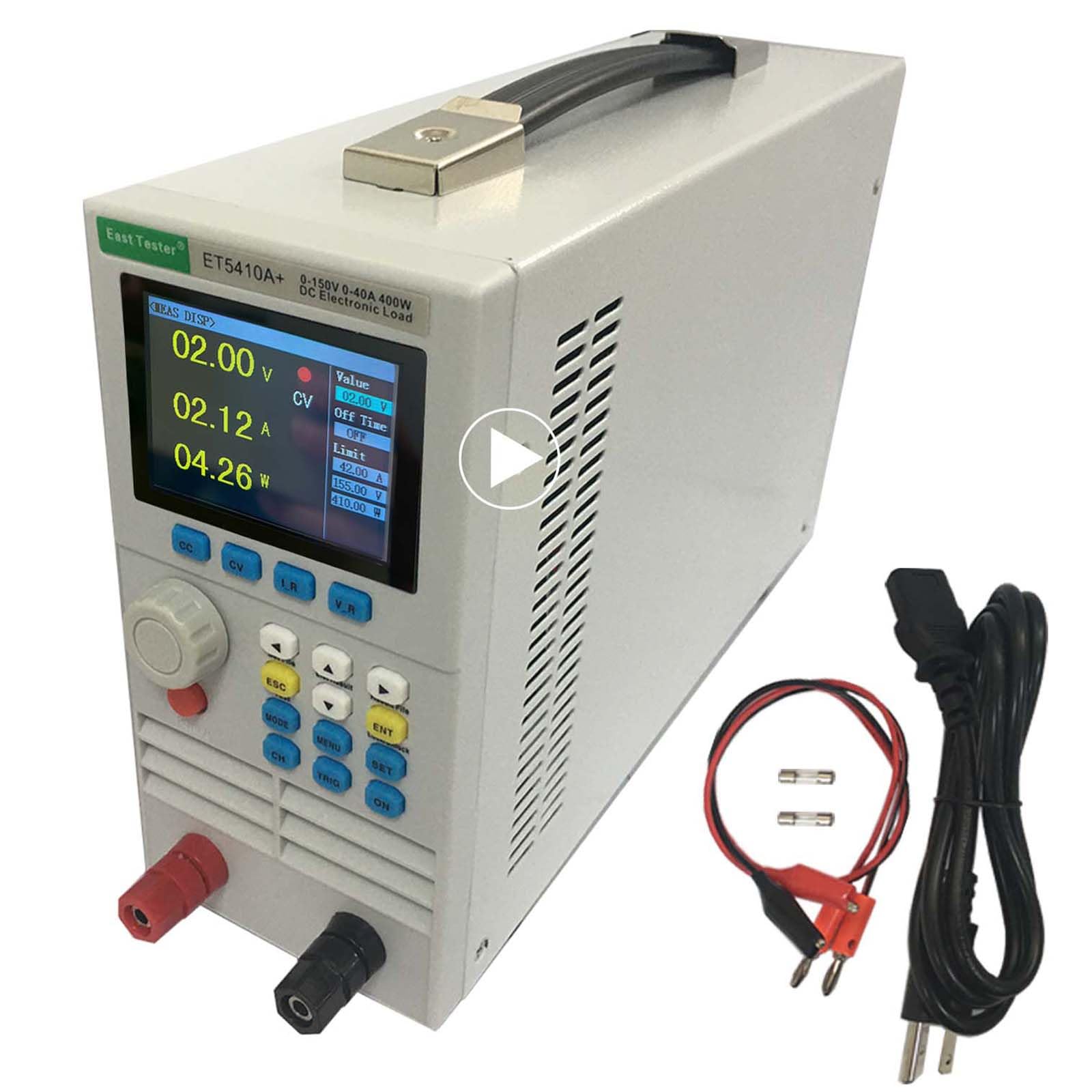 ET5410A+ - Tester di carica elettronico programmabile DC da 400 W, 0 – 150 V, 0 – 40 A, rilevatore di carica della batteria, corrente costante e voltaggio, interfaccia USB per alimentazione e test del