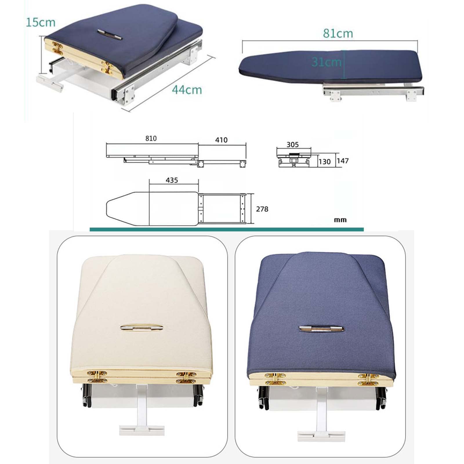 Tabla De Planchar para Centro De Planchado Mini Estante De Planchado Oculto En El Armario Plegable del Armario Doméstico Hogar (Yellow,81x31cm)