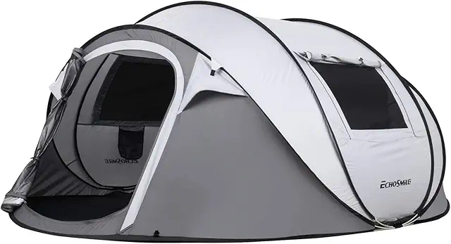 EchoSmile Pop-up Tent for 4-8 People, Waterproof 6-Person Family Camping Tent