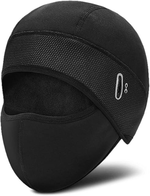 MIVAIUN Winter Cycling Caps Under Helmet Thermal Beanie Hat with Face Cover for Men Women Waterproof Windproof Ski Cap Balaclava Mask Bike Bicycle Helmet Liner Winter Sports, one Size