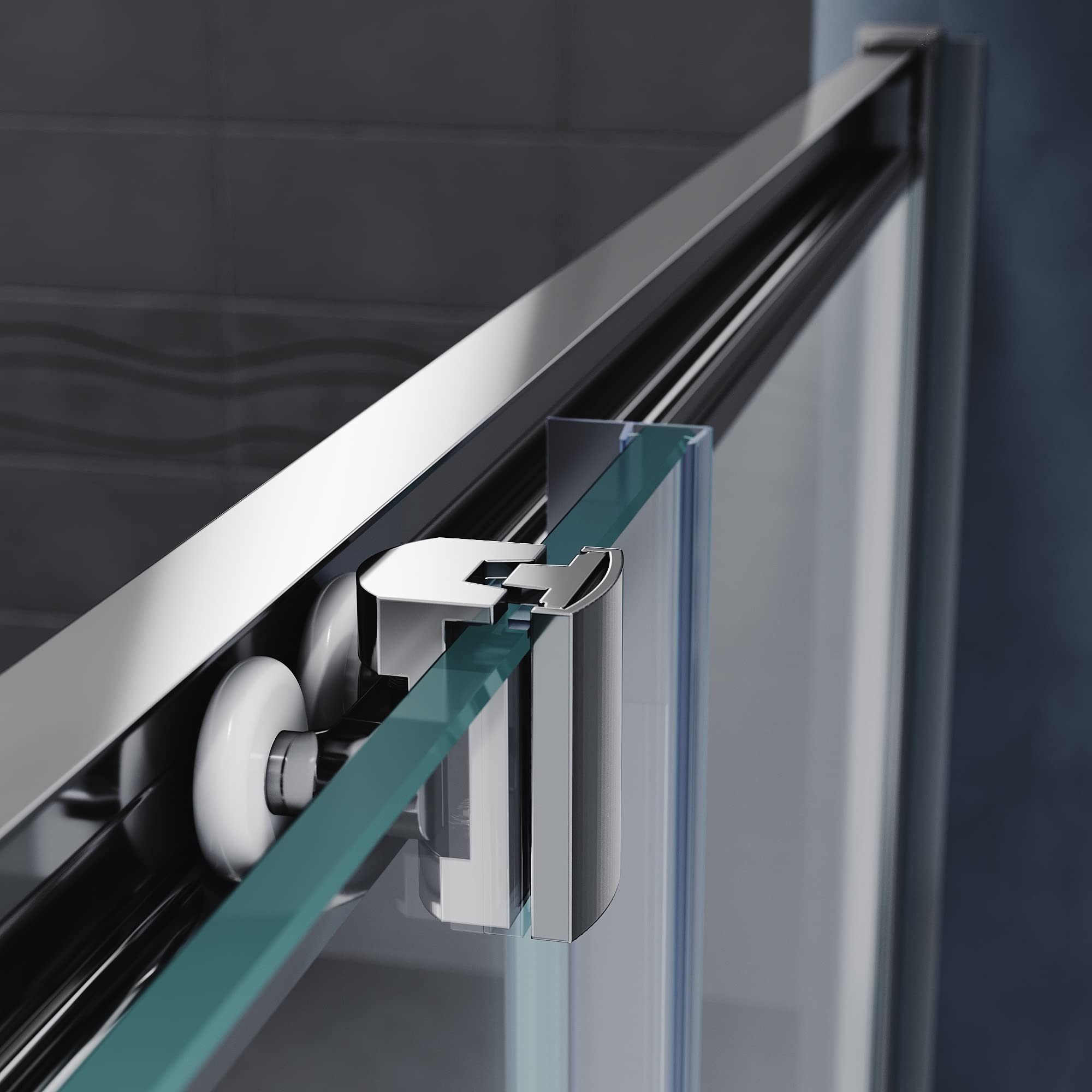 ELEGANT 1200mm Sliding Shower Door Modern Bathroom 8mm Easy Clean Glass ...