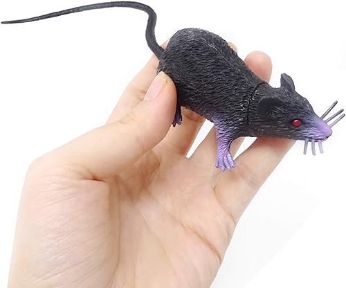 Miniatura 6 de Honbay 6 piezas de plástico de Halloween falsas ratas simulación ratón gusano juguete novedad decoración para fiesta
