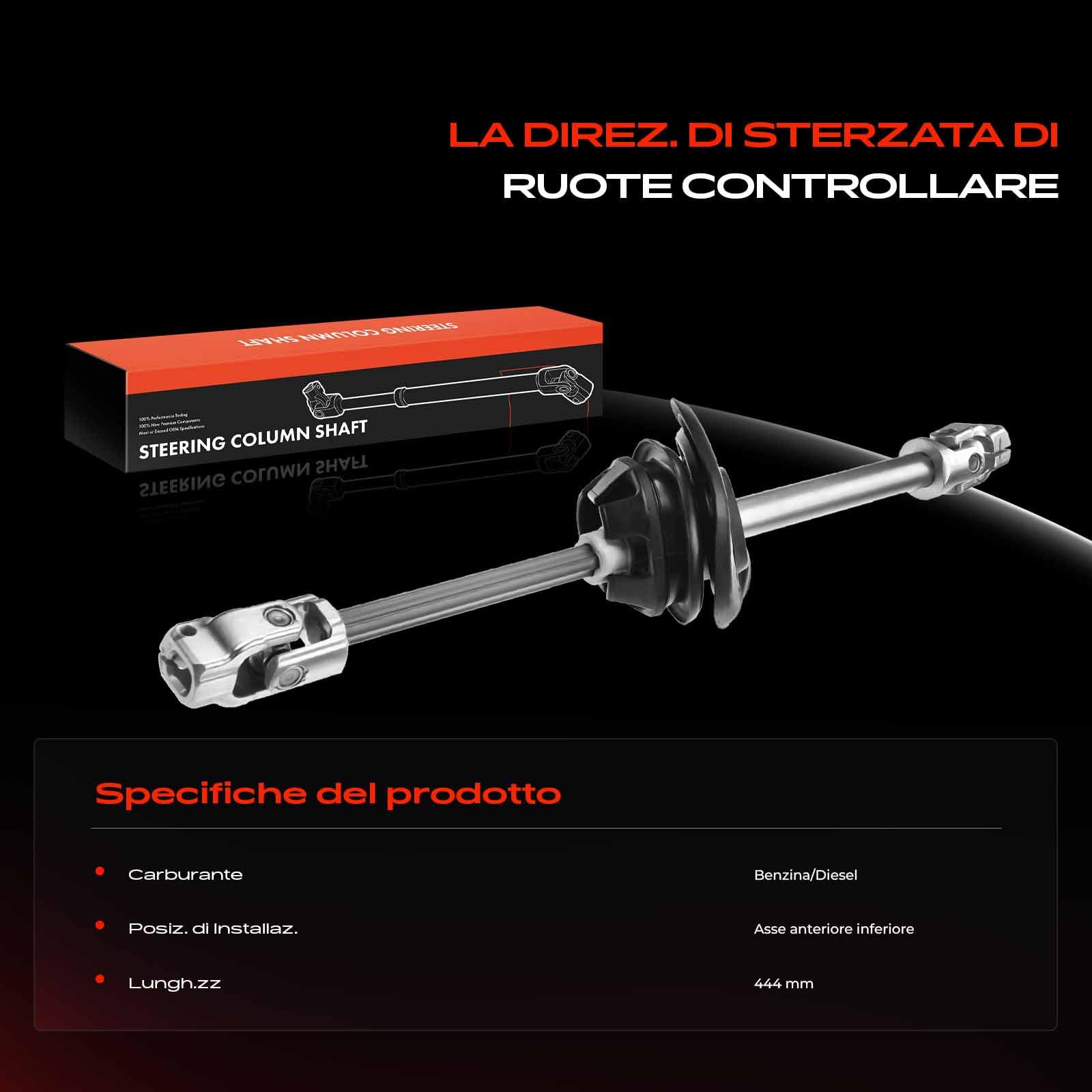 Frankberg Piantone dello sterzo Albero dello sterzo Compatibile con Q5 8RB Q5 Van 8RB Replace# 8RD419753