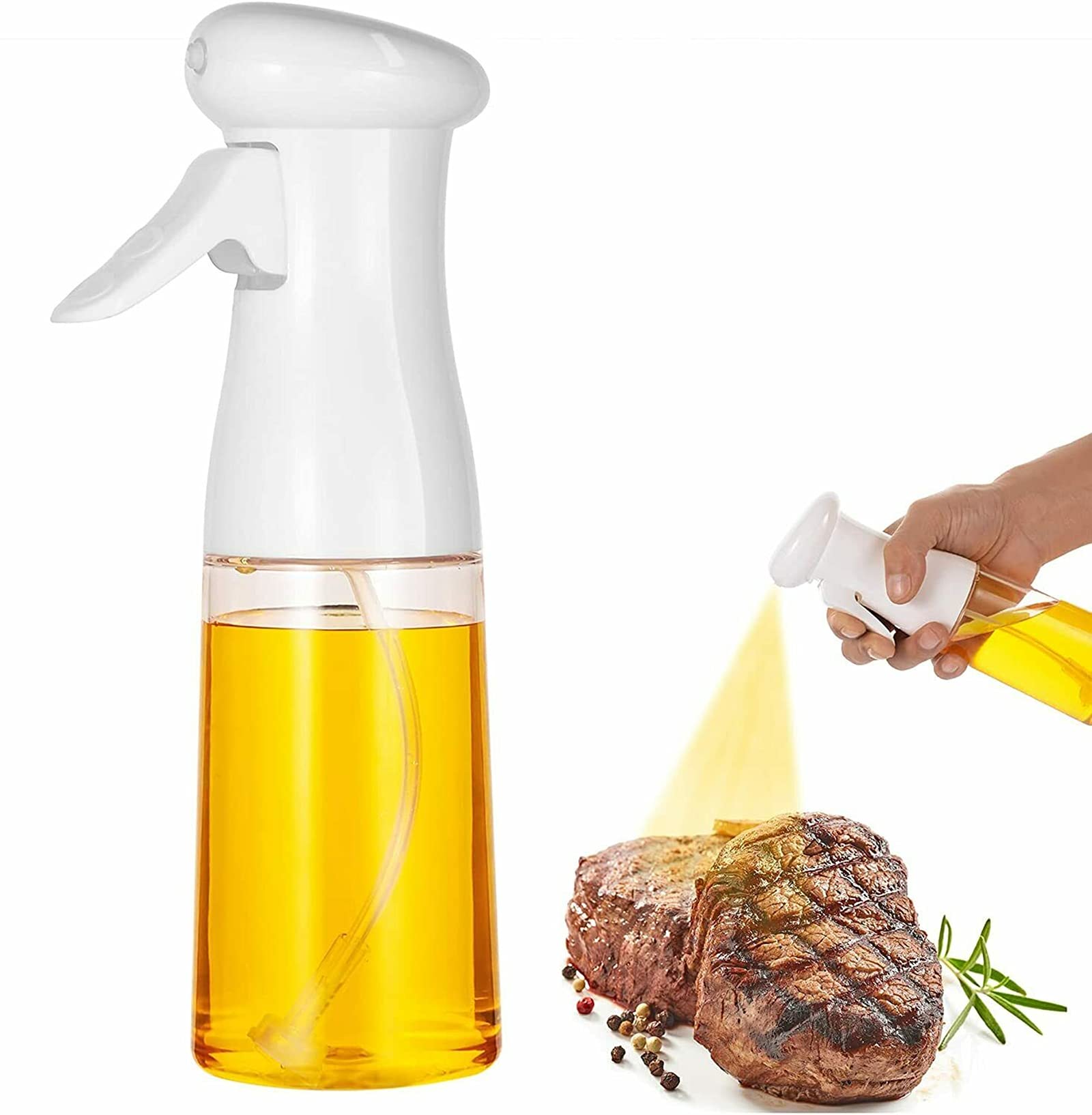 Olive Oil Sprayer for Cooking,200ml Oil Dispenser Bottle Spray Mister,Portable Oil Spray Bottle Oil Dispenser, Oil Sprayer Mister for Cooking, Baking, Grilling