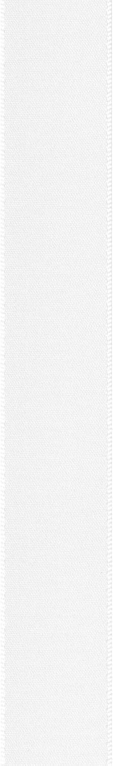Berwick Offray 7/8" Single Face Satin Ribbon, White, 100 Yds