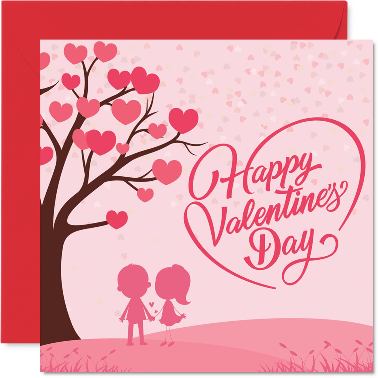 Lover Valentine's Day Card - Tree of Love - Happy Valentines Card for Lover from Soulmate Life Companion, A5 Valentine Greeting Cards