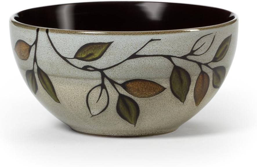 Pfaltzgraff Everyday Rustic Leaves Round Soup Cereal Bowl
