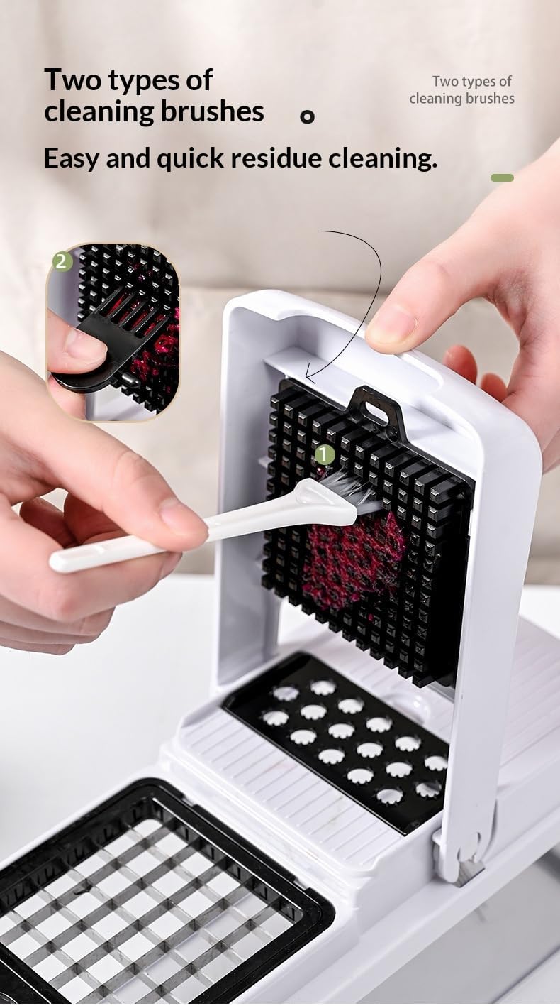 26 in 1 Vegetable Chopper, Multi-Function Kitchen Slicer Dicer Set with Onion Chopper, Garlic Mincer, Mandoline Slicer, Julienne Cutter, Fruit Grater, Food Prep Container