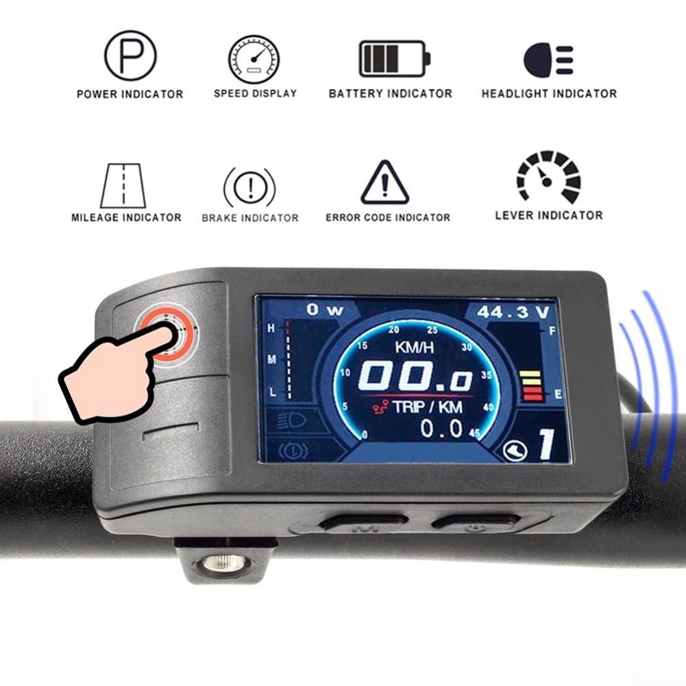 Display LCD per bici elettrica, schermo a colori con codici di errore, resistente al freddo 20C, compatibile con kit motore BBS03