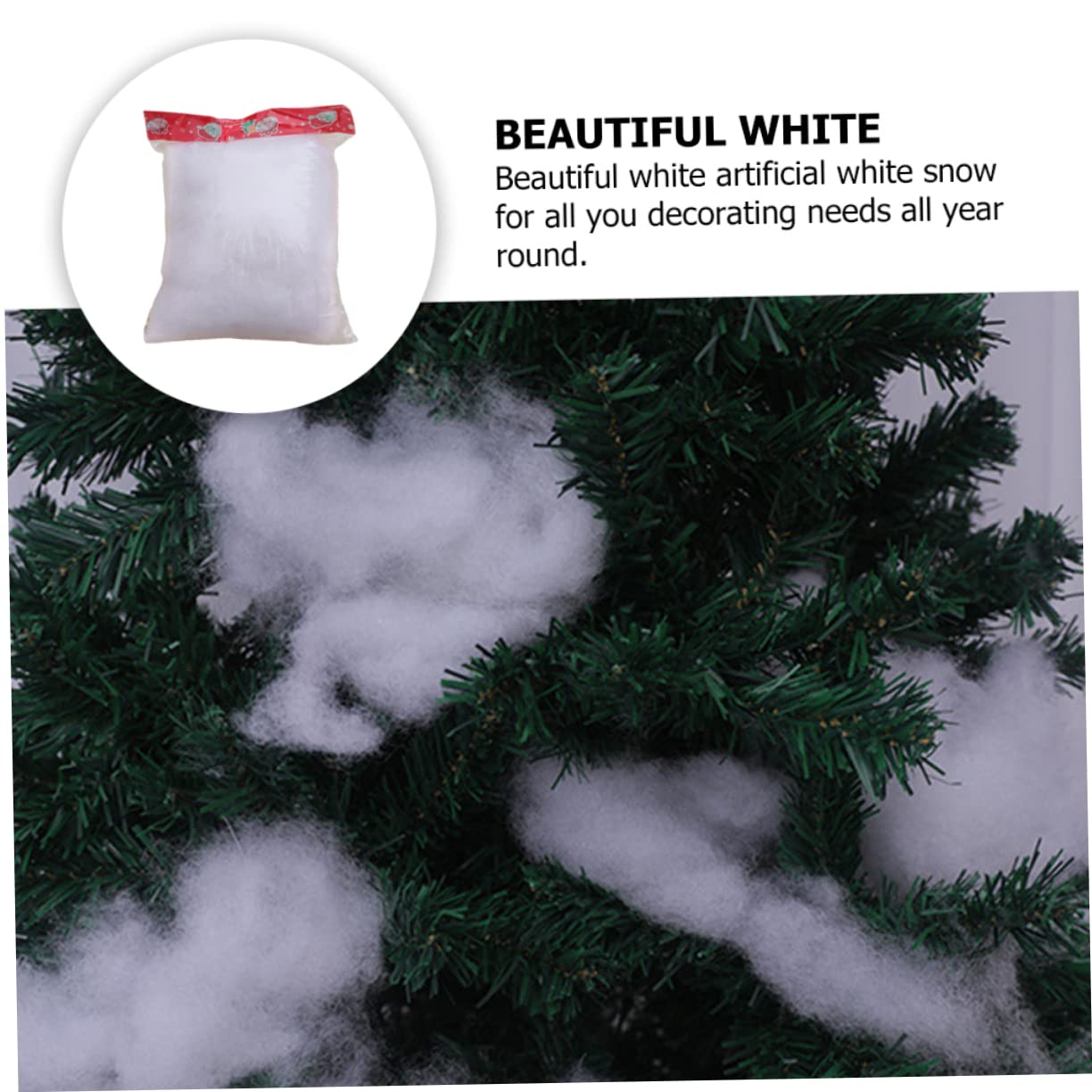 TOPPERFUN Stylish Artificial Snow Decorative Fake Snow for Christmas Party Decorations for Creating Winter Atmosphere Holiday Crafts