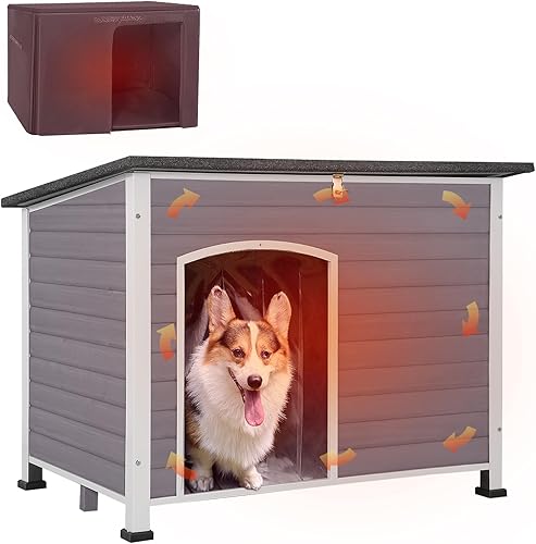 Miniatura 7 de GUTINNEEN Casa para perros a prueba de mordidas con marco de hierro de metal, para perrera de interior pequeña, mediana y grande (43.3 pulgadas de