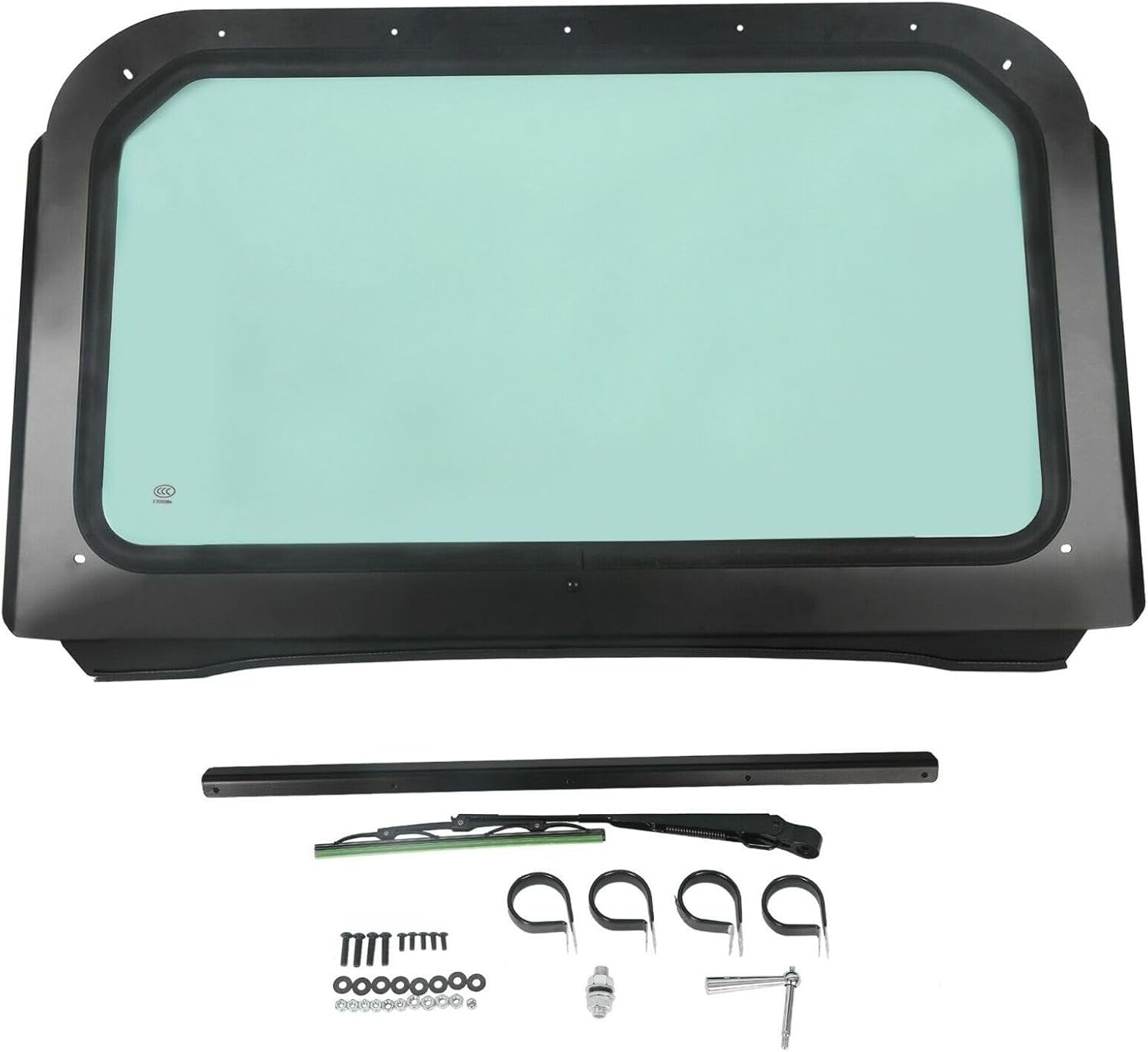 for Full Glass Windshield With Wiper Black Front F2PR8X95FGWWWB
