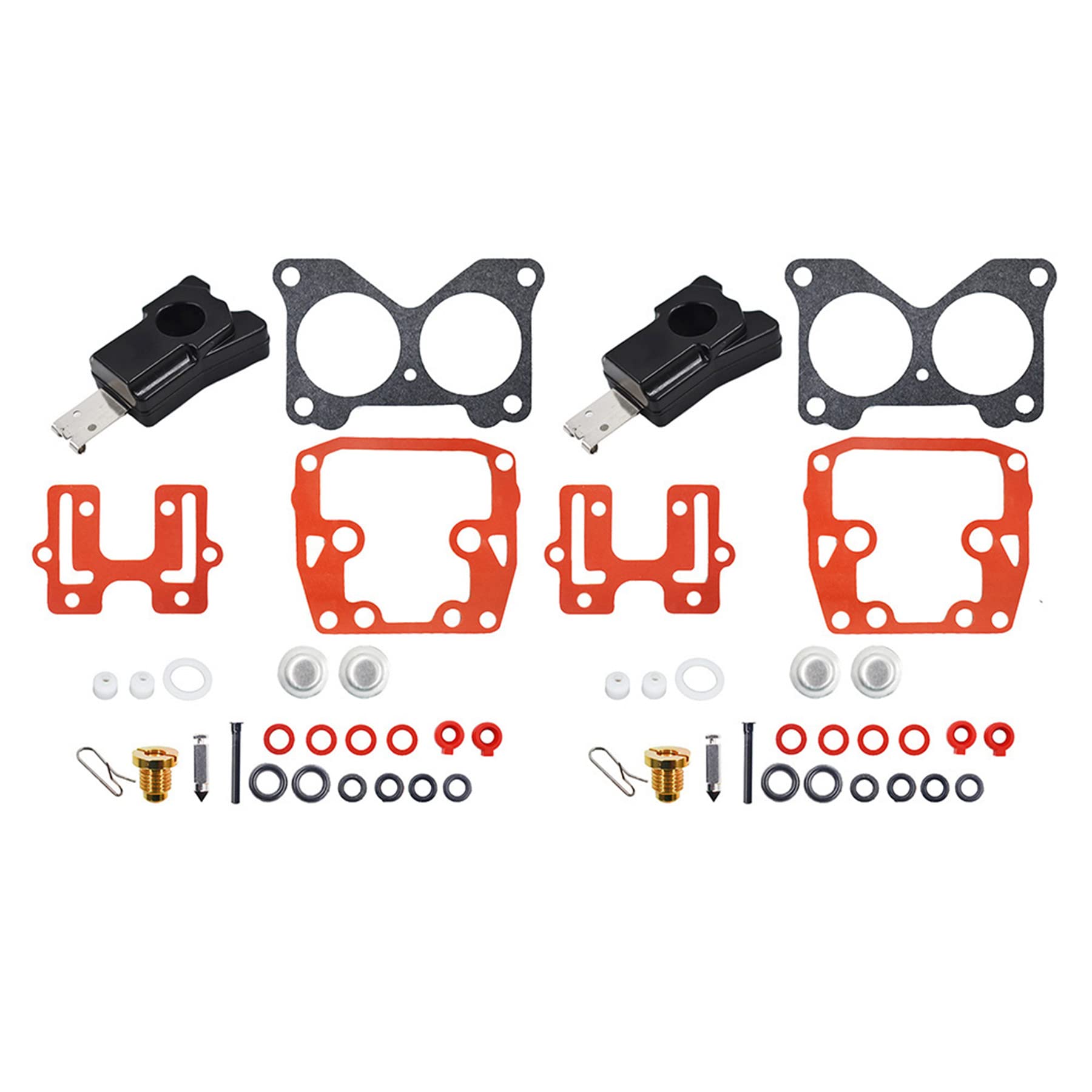 marddpair 2 Pack Carburetor Rebuild Kit Replacement for Johnson Evinrude V4 85 90 100 115 125 140 HP