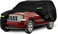 Vista 15 de Fundas impermeables para automóvil de repuesto para Jeep Patriot 2006-2017, 6 capas para todo tipo de clima, con puerta con cremallera y bandas