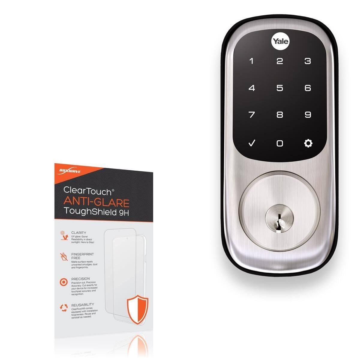Film protecteur d'écran BoxWave Yale Real Living Assure Lock transparent mat anti-reflet x2