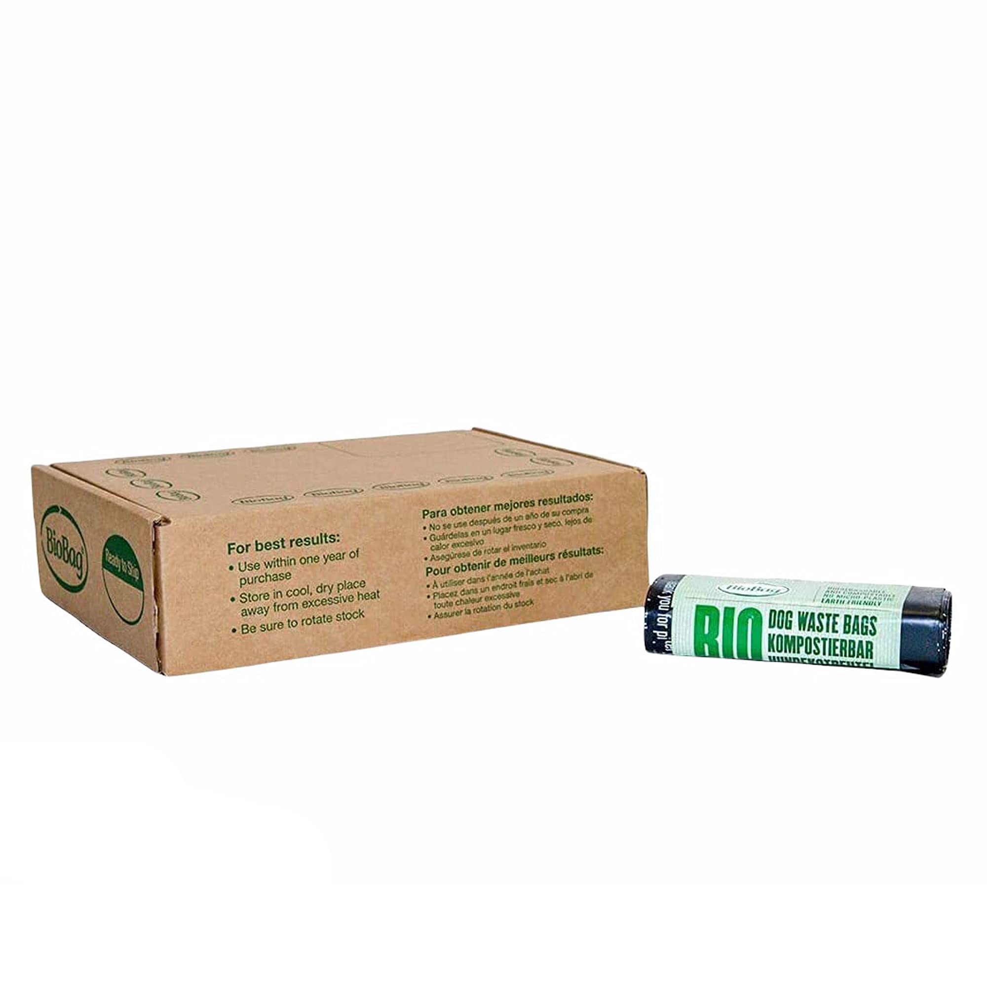 Bolsas de basura biodegradables y 100% compostables para perros, 210 bolsas negras con certificación EN13432