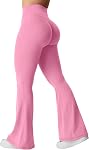 YEOREO Kalie Flare Leggings scrunch pour les femmes V Cross Waist Bell Bottom Yoga Pantalons Tummy Control Bootcut Workout Legging