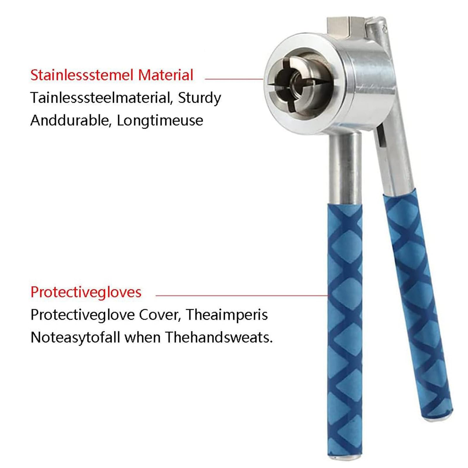 Zaciskarka do fiolek – pojemność 13/15/20 mm, kompatybilna z aluminium/aluminiowo-plastikową nasadką, narzędzie ręczne, wykonane ze stali nierdzewnej 304 do zastosowań medycznych
