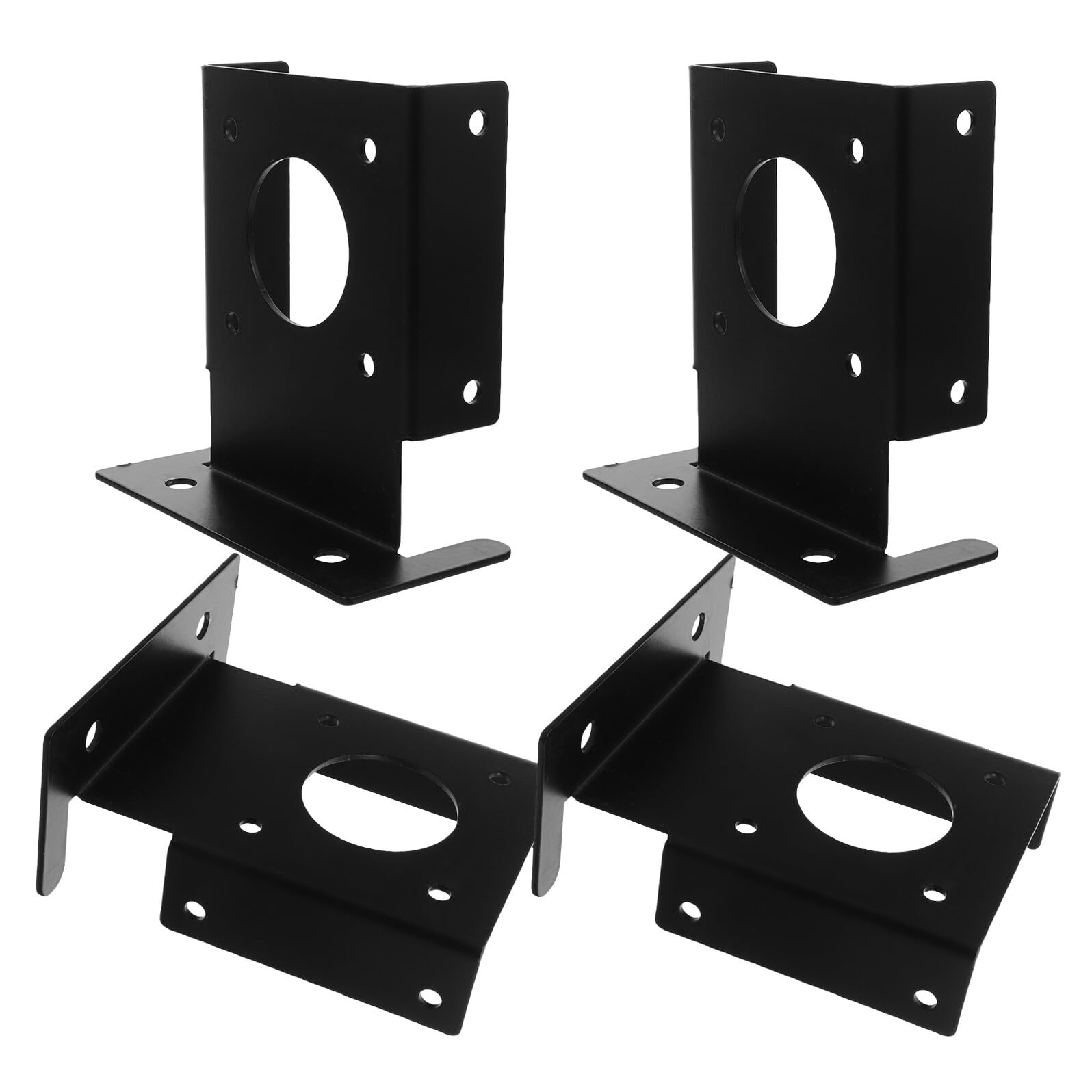 Supports de poteau ancrage robustes Healeved noirs pour porche en bois