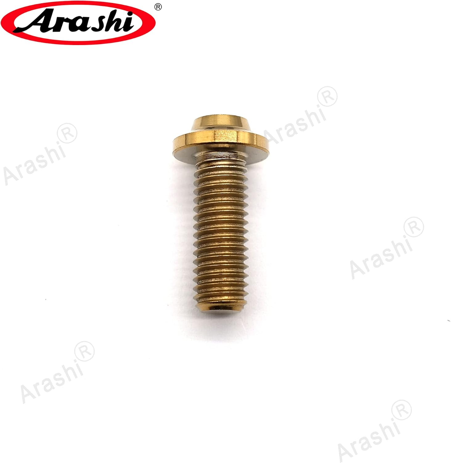 Arashi Rear Brake Discs Rotor Mounting Bolts for Yamaha MT03 FZ03 2016-2021, YZF R3 2015-2021, R3 ABS 2017-2021 Titanium Tapered Torx Screws M8x22 Gold 3 Pcs