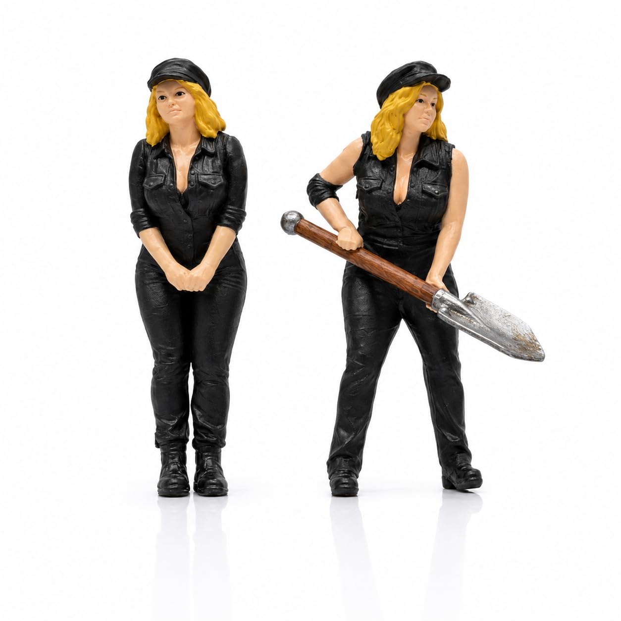 HSB 40050 40051 - Set di 2 statuette da giardino dipinte a mano, scala G 1:22,5
