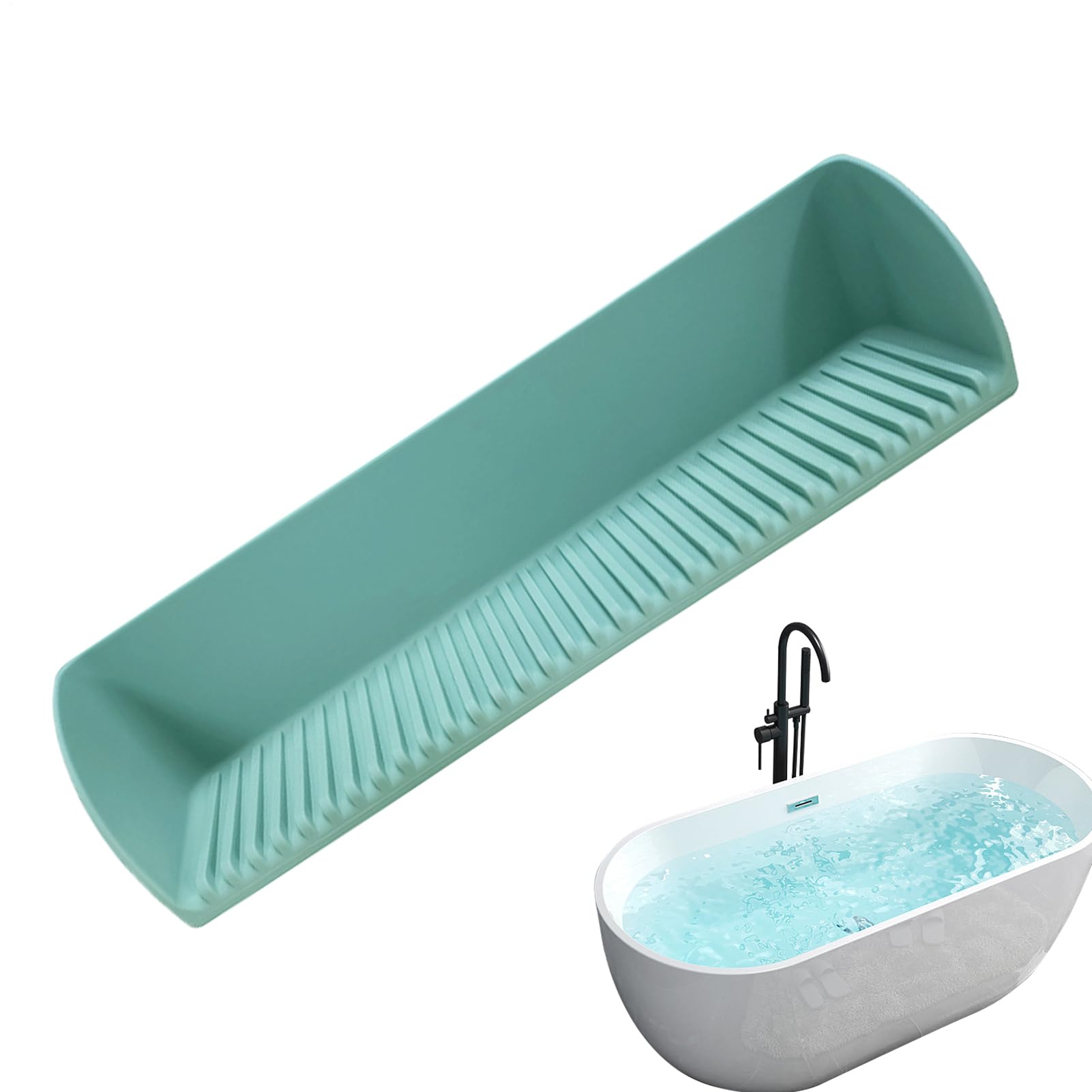 Protège-Baignoire Anti-Éclaboussures en Silicone Flexible avec Ventouses - Lot de 2