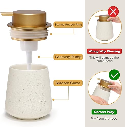 Miniatura 4 de Dispensador de jabón de vidrio con bomba, dispensador de jabón de manos recargable para encimera de cocina, botella dispensadora de jabón para