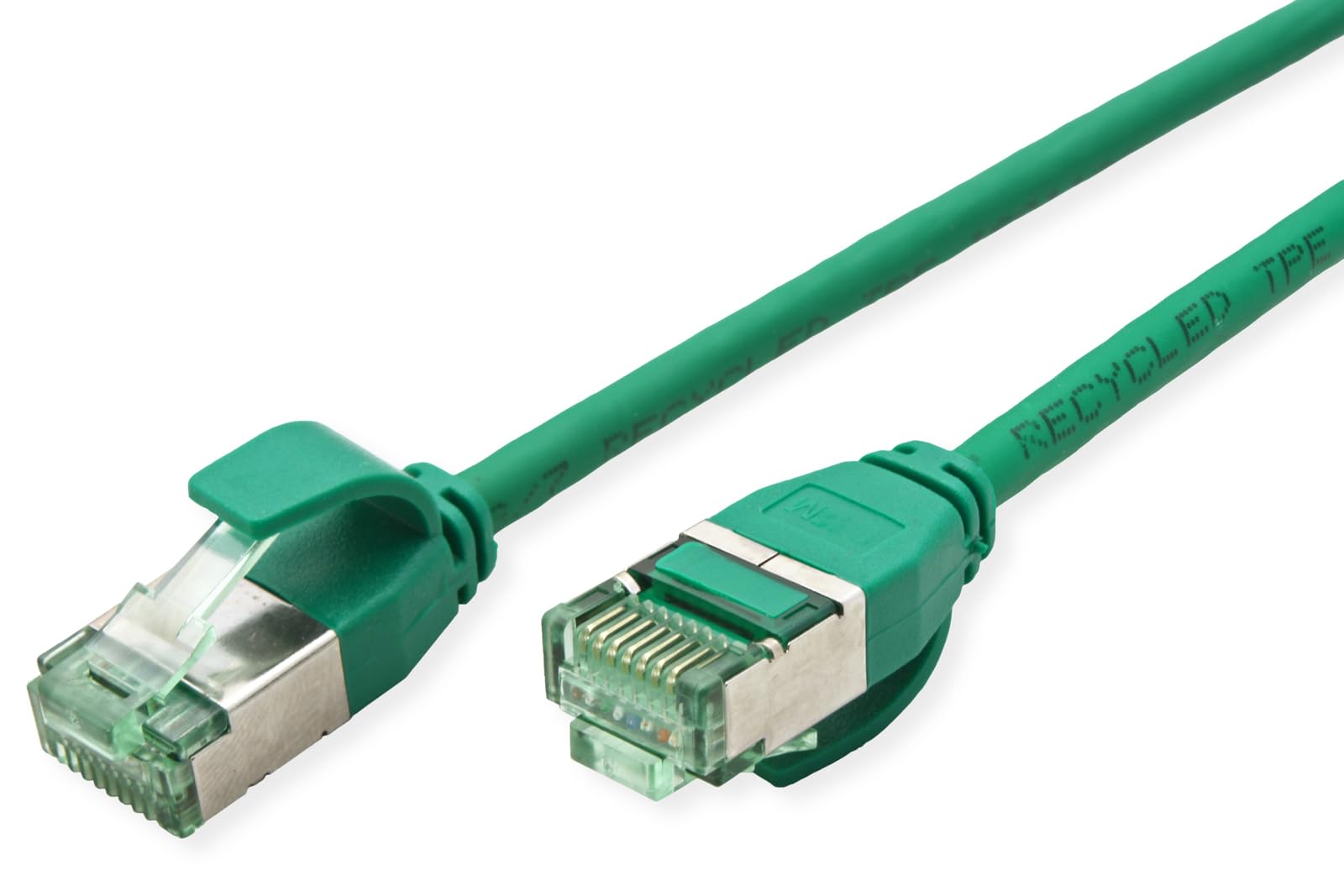roline recycled material RM U/FTP DataCenter ağ kablosu Kat.6A (Class EA), ince, yeşil, 5 m