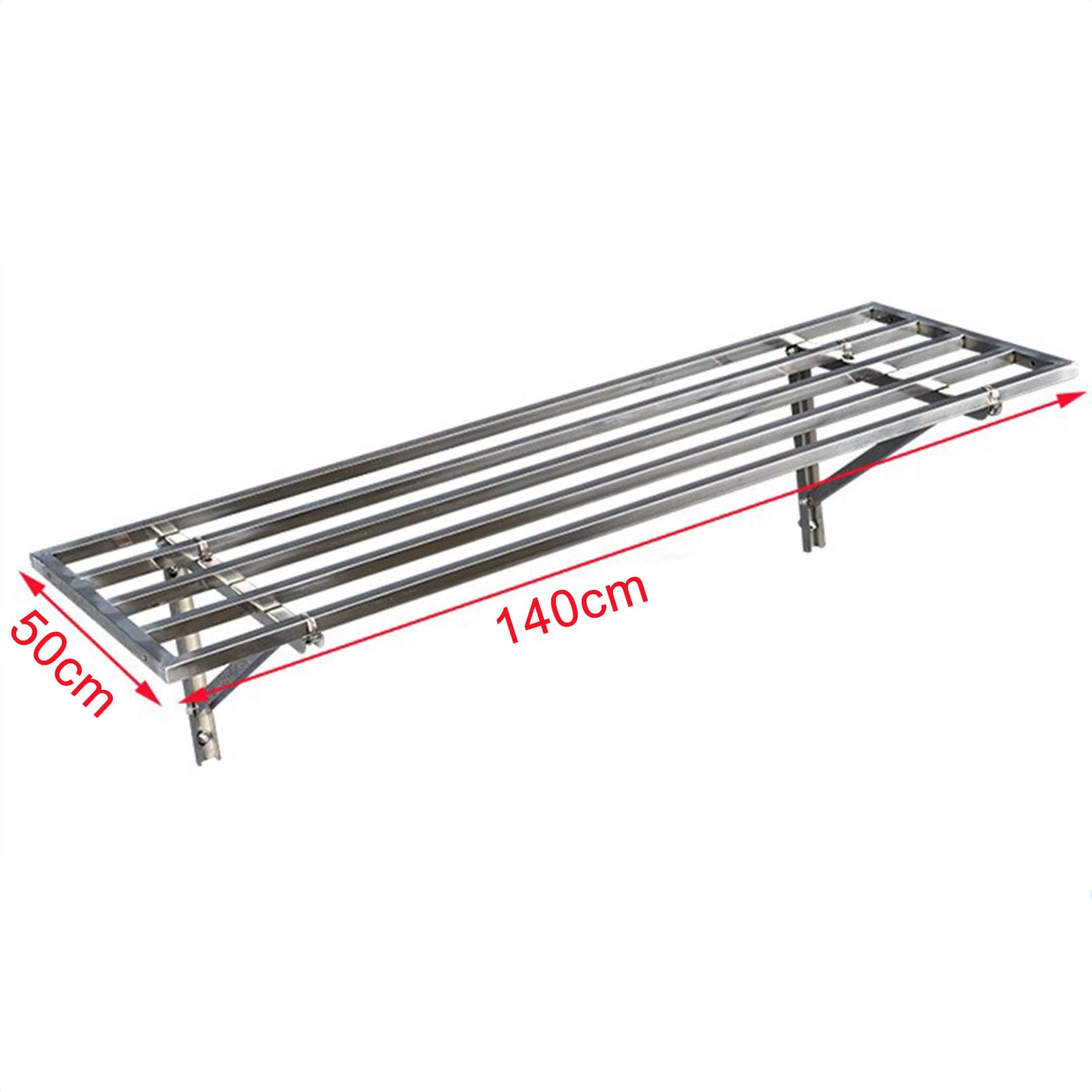 Scaffali da parete resistenti in acciaio inox, a parete, mensole galleggianti per garage, capannoni, cantine e magazzini