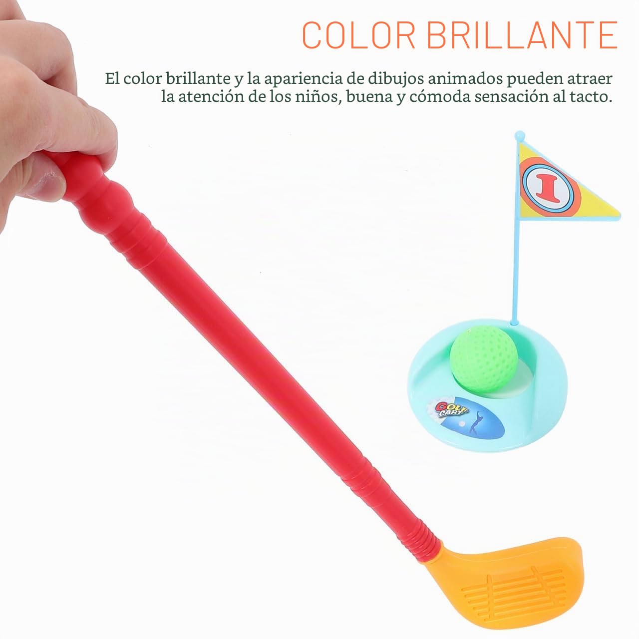HEMOTON Juego de golf para niños pequeños, maletín de golf para niños, juguete deportivo – Juego de palos de golf para interior y exterior para niños y niñas 2, 3, 4, 5 años
