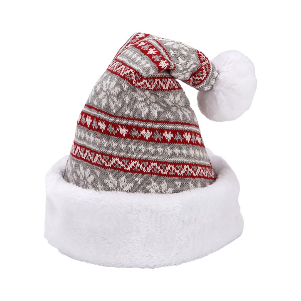 Buxuaaaa Boys A Buxuaaa Simple Snowflake Christmas Hat Plush Knitted Sant Hat Fawn Outdoor Sports In Cold Weather For Girls Youth Brown For Baby Dults Gloves Nd Scarf For Women Men Kids Dogs