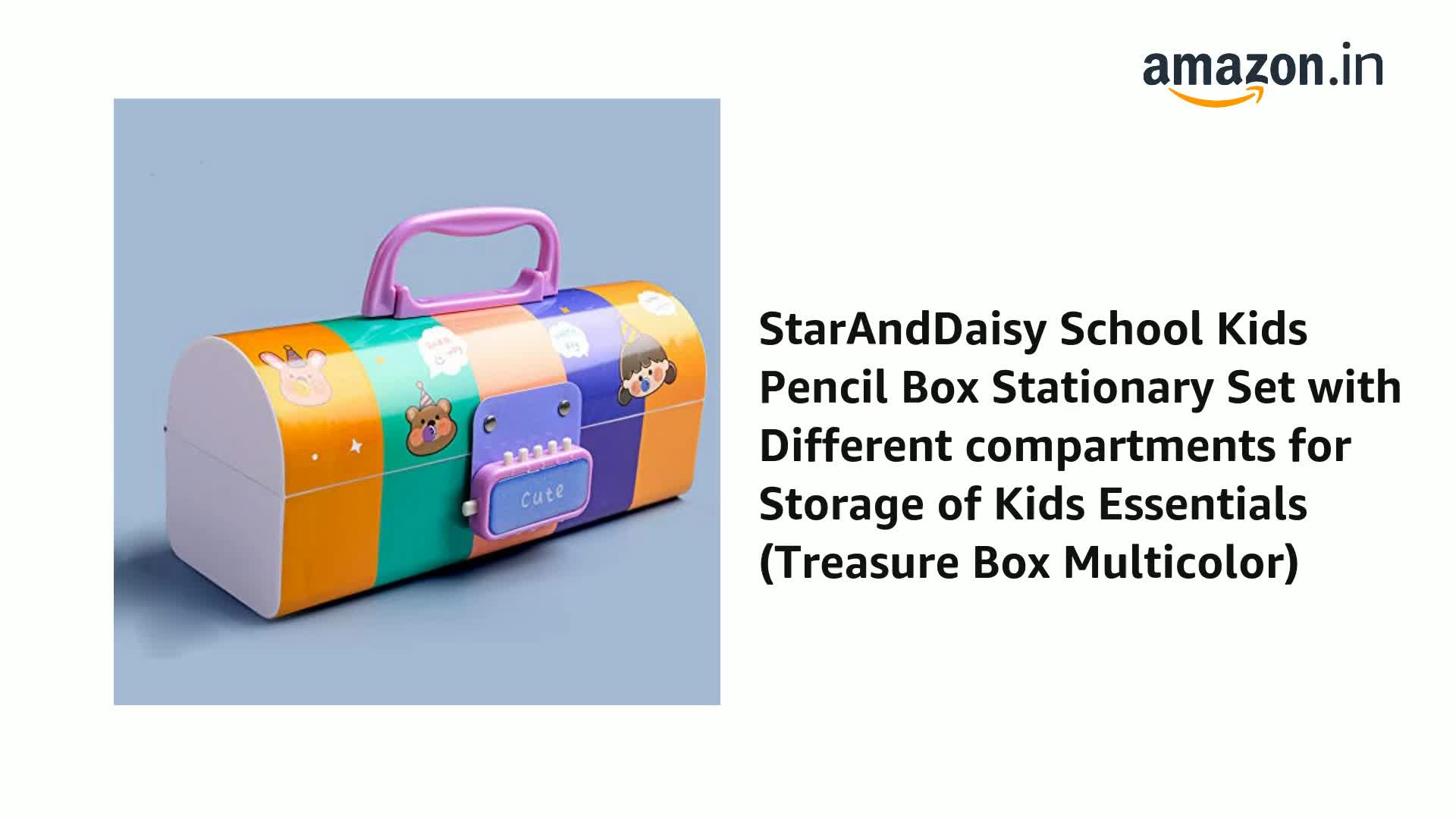 StarAndDaisy School Kids Pencil Box Stationary Set with Different