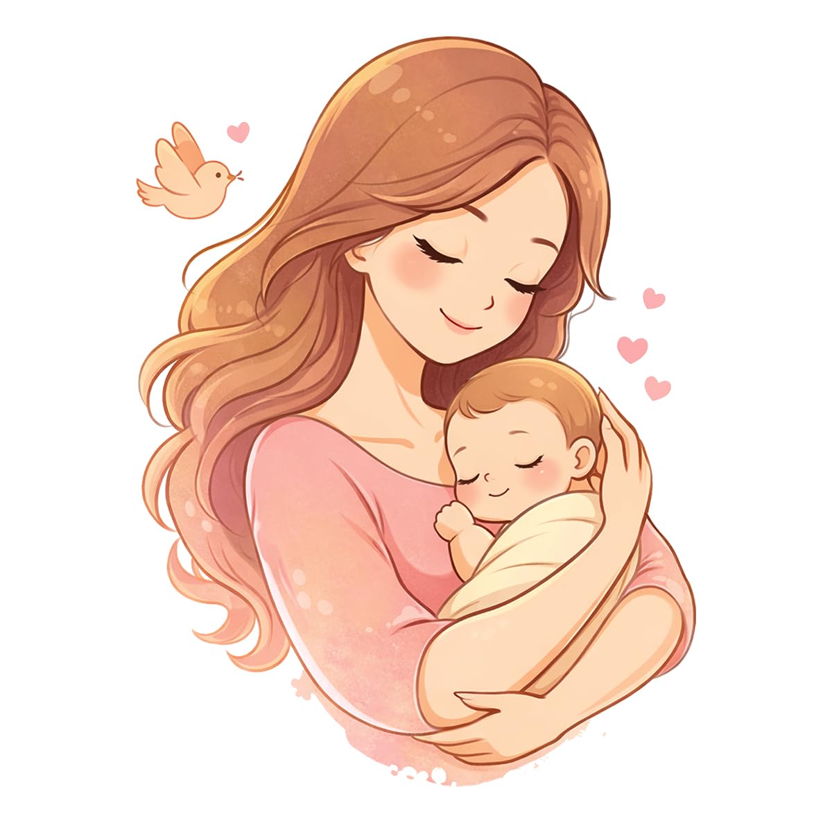 Mother & Baby Love Wall Sticker | Cute Mom Holding Newborn Vinyl Wall Decal for Nursery, Kids Room, Bedroom & Baby Care Room | Self-Adhesive Waterproof Home Decor-image-10