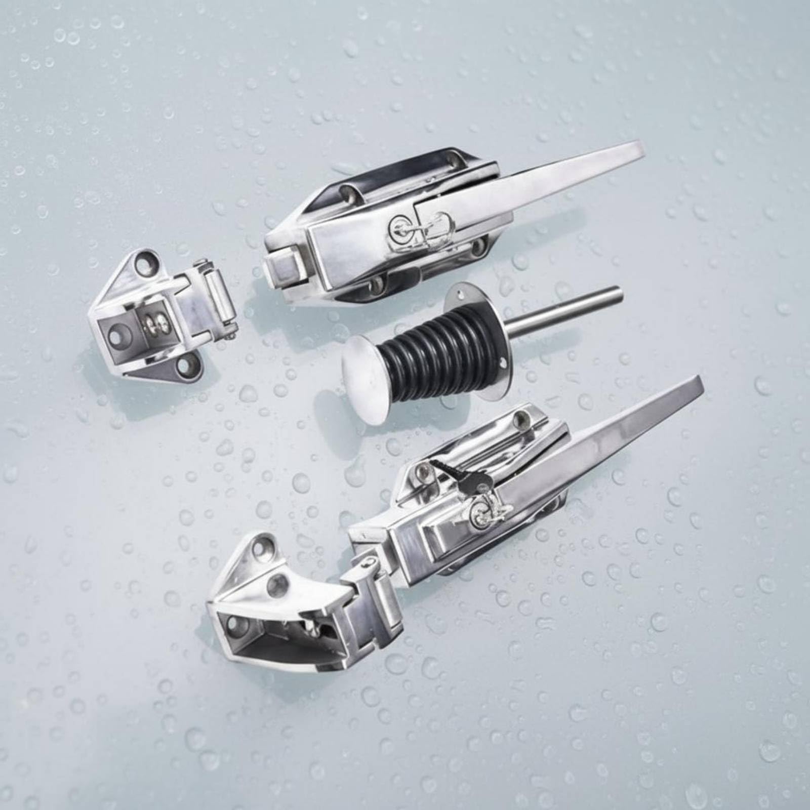 Maniglia per Congelatore Realizzata con Zinco E Acciaio Maniglia Porta Frigorifero Industriale Chiusura Stabile Azionamento Struttura Resistente