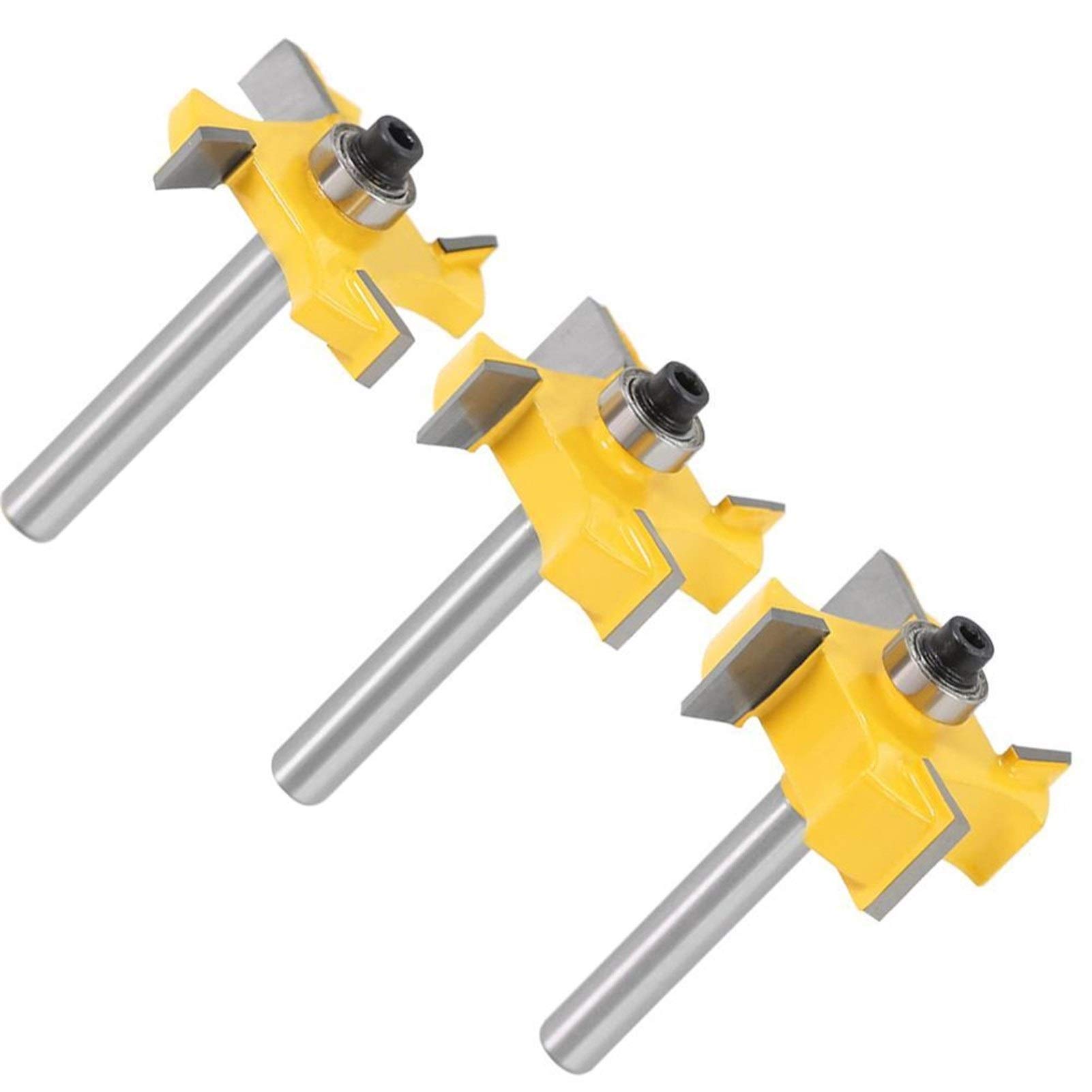 YanHua-Shank Woodworking Tool Router Bits for Wood, 6mm 1/4 Inch