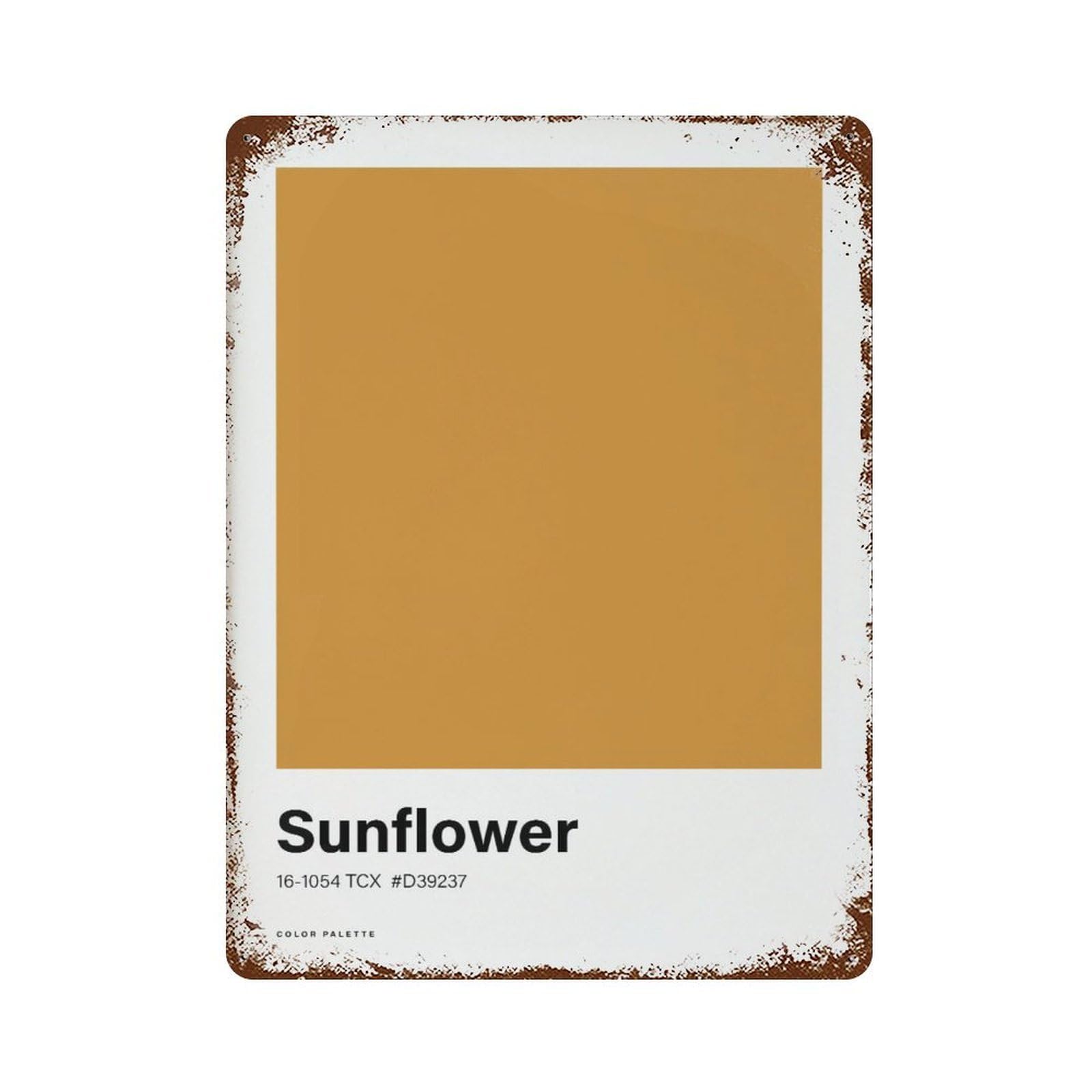 xiaoxiaoshen Sunflower Color Palette Boho Minimalist Wall Decor Art Metal Tin Poster Modern Home Decor Art Home Bar Shop Decorations Vintage Sign 40x30cm