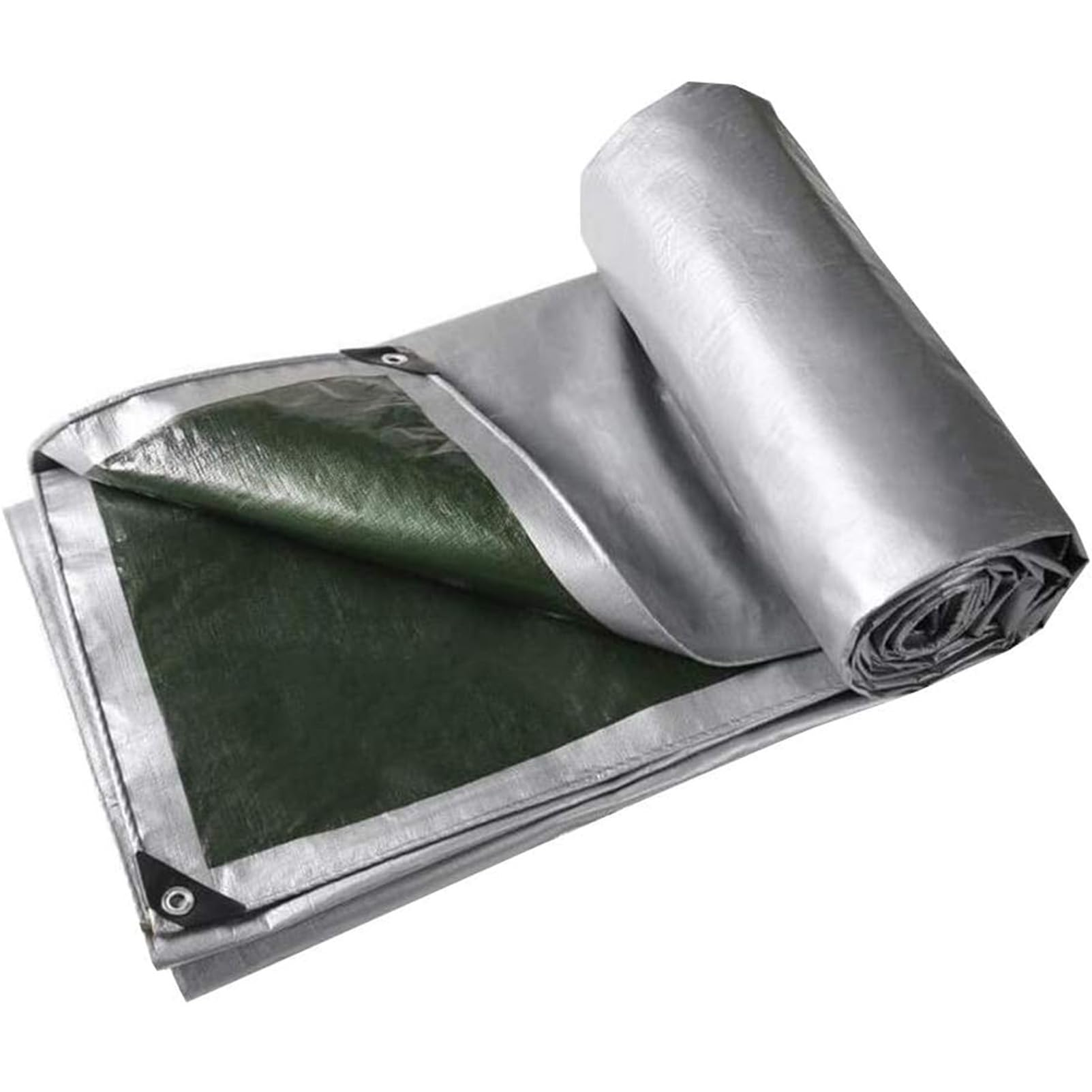 13x13 FT Heavy Duty Waterproof Tarp - 14mil Thick, UV Resistant, With Grommets - Perfect For Outdoor Cover, Camping, Construction