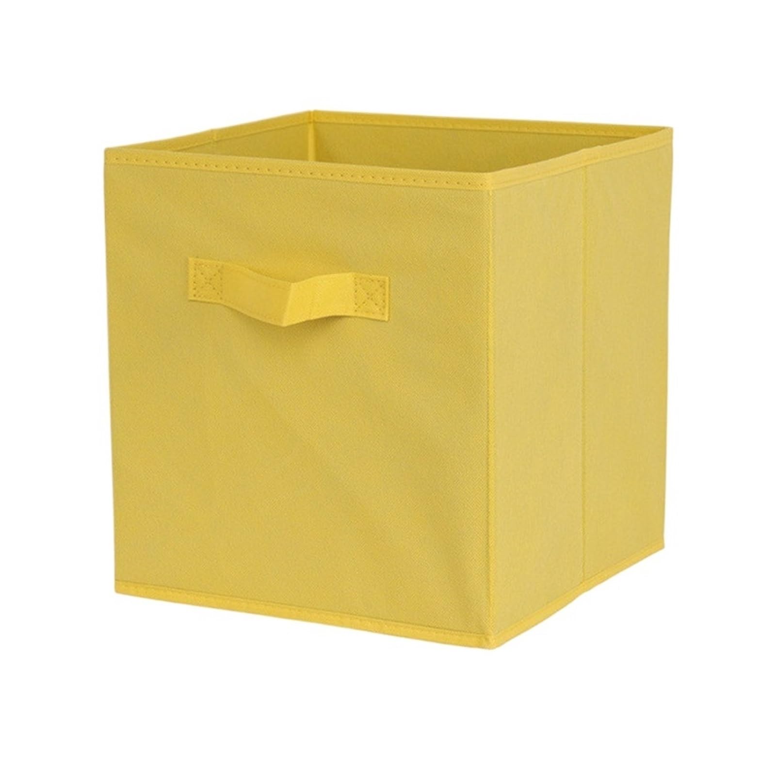 collapsible fabric storage cube Cube Non Woven Fabric Storage Bin Collapsible Box Home Supplies, Organizer Cabinet drawer organization(Yellow)